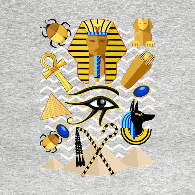 Egypt Ancient Symbols Pattern by BluedarkArt